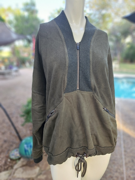FP Movement by Free People Tops - Free People FP Movement Olive Green Cotton Apex Pullover Shirt M Roomy